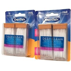 DenTek Deep Clean Bristle Picks 520 Count Dual Removes Food & Plaque New Sealed